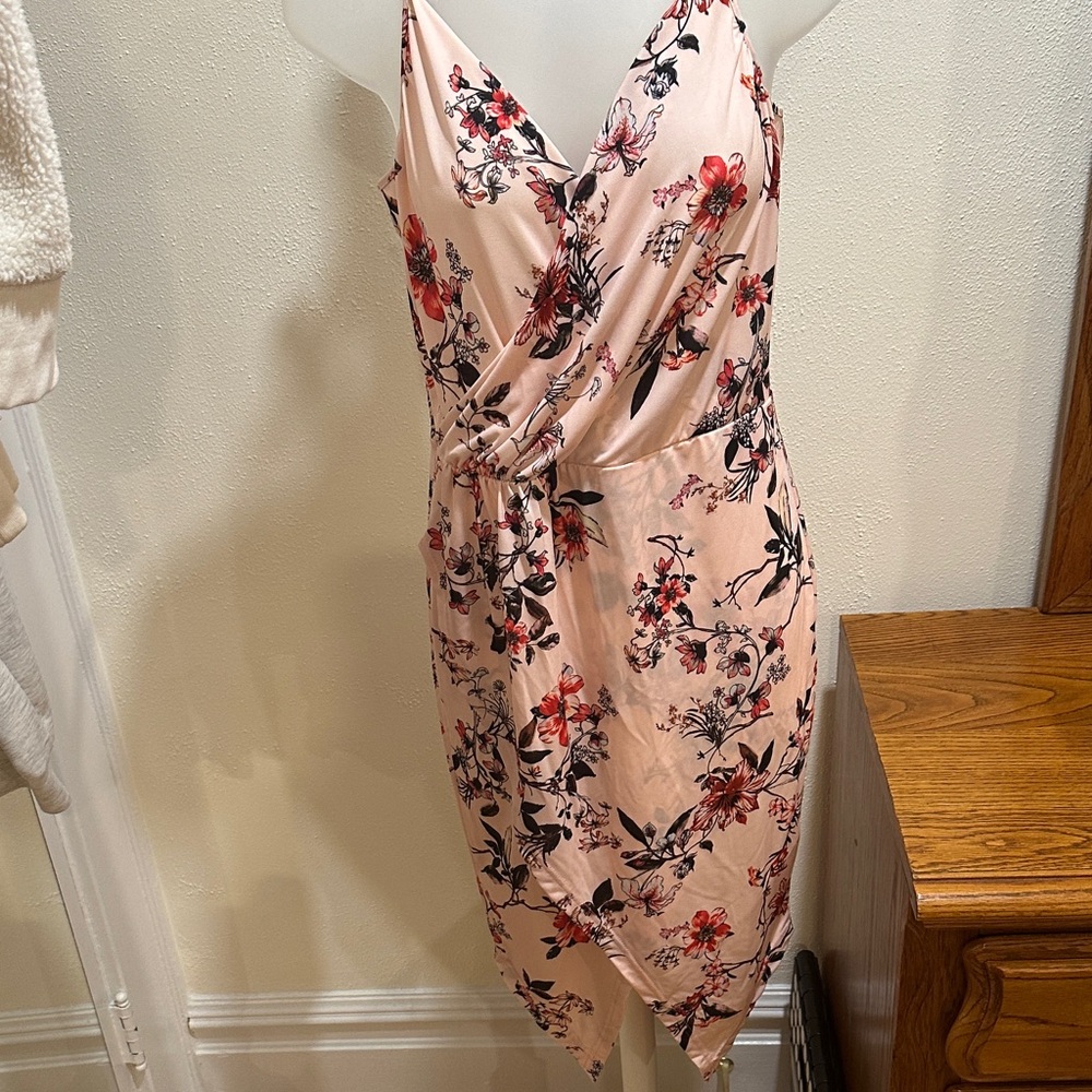 Floral Wrap Dress in Pink